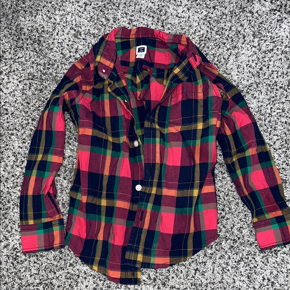 Janie and Jack Plaid Kids Shirt - Multicolor